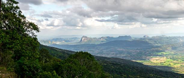 istock Background panorama view of landscape forest and mountain 909577960