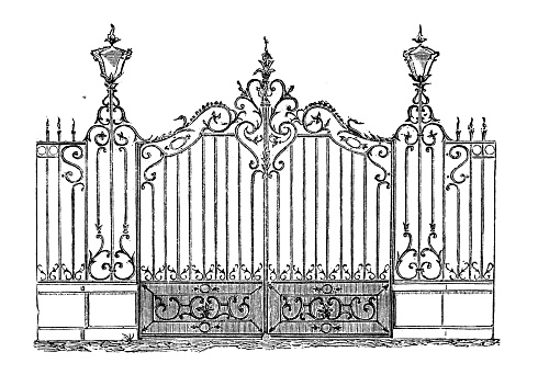 Antique illustration: Gate