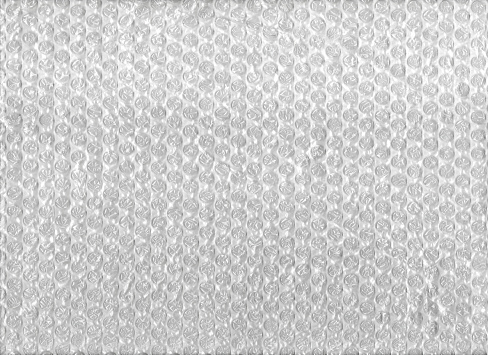 Real texture of bubble wrap plastic sheet