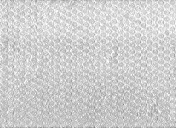 Texture of bubble wrap plastic sheet stock photo