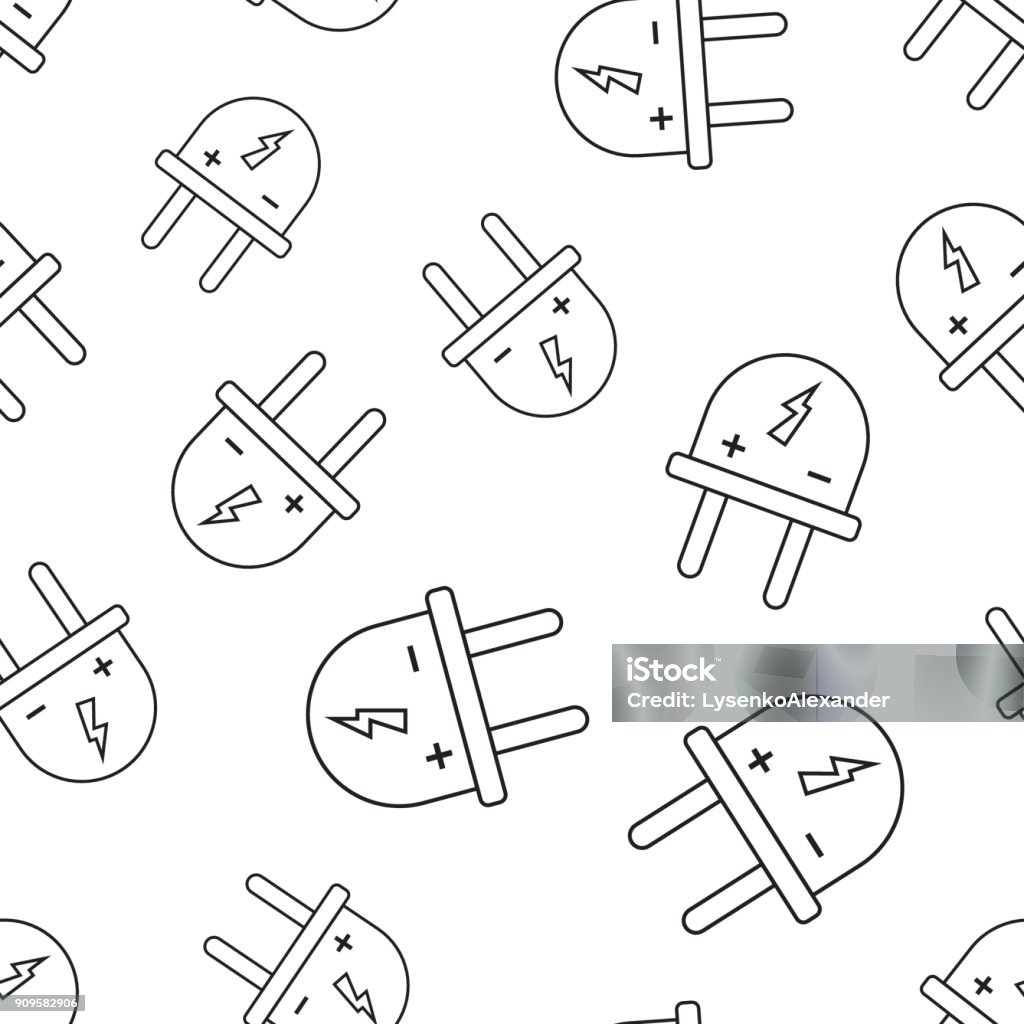 Power Cable Pattern Power Wire Cable Seamless Pattern Background Business Flat Vector ...