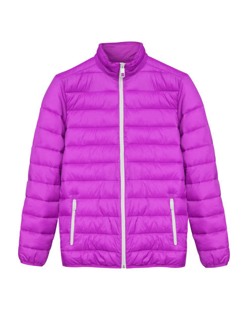 istock Pink sport ski winter down jacket isolated white 909586836