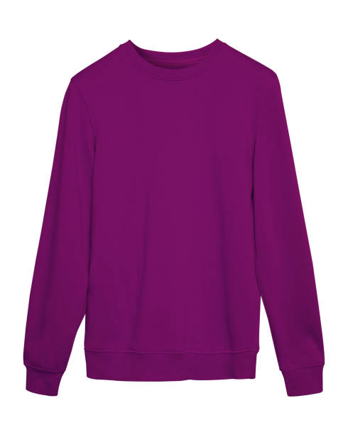 istock Violet sport blank sweatshirt isolated on white 909591830
