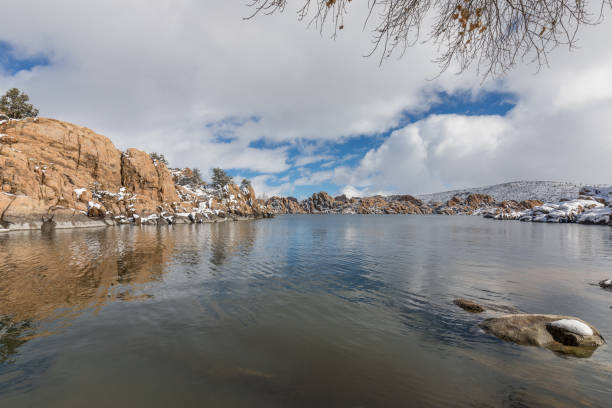 istock Watson Lake Winter Landscape 909599908