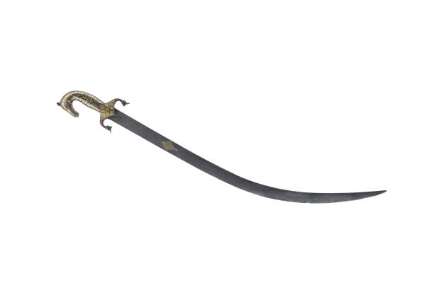 istock Sword or saber isolated on white background 909613488