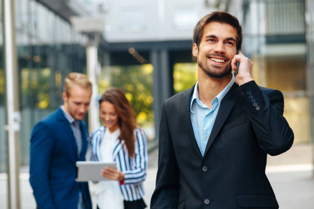 istock Young businessman talking on the phone 909613738