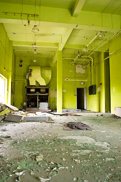 istock Abandoned Factory Interior with Unique Color 90961479