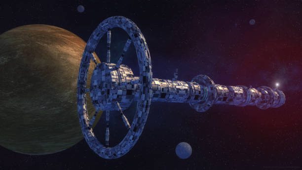 istock 3D rendering. Futuristic alien Spaceship 909629364