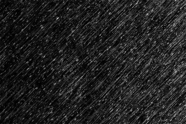 lllustration heavy rain on black background for effect layer - chuva imagens e fotografias de stock