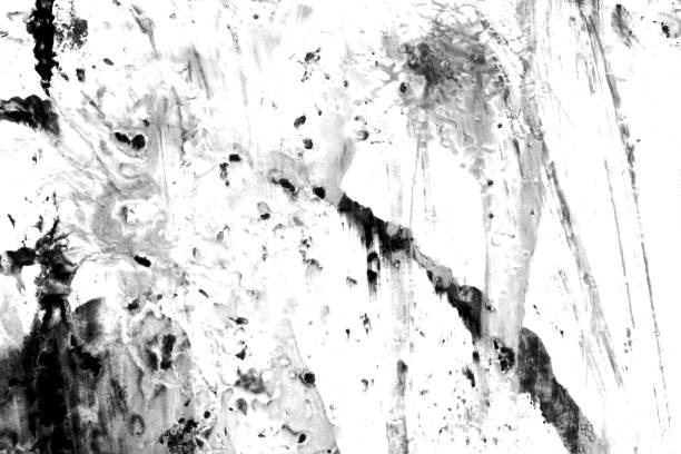 istock Black and white color abstract art pattern. Shadow paste. Mark of ink. 909629820