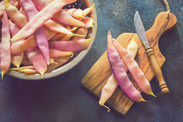 istock Fresh Organic Purple Beans 909632198