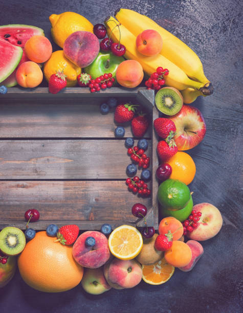 istock Fresh Organic Fruits Background 909639416