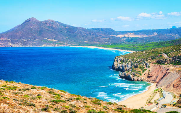 istock Cala Domestica beach in Buggerru resort at Mediterranean Sea Sardinia 909644850