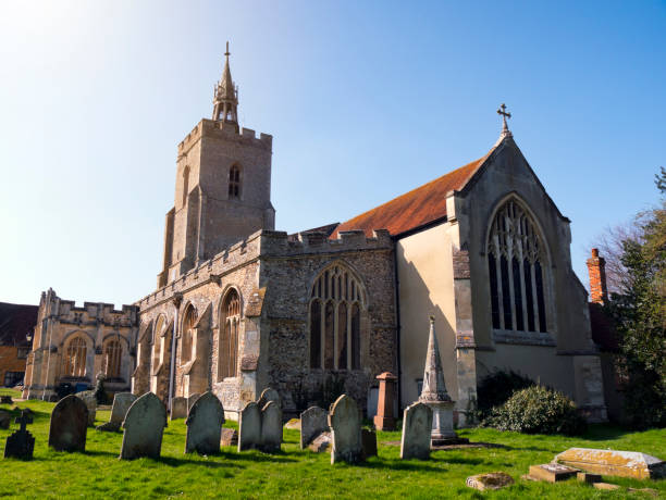 istock Sunlit St Mary's Church, Boxford, Suffolk 909645128
