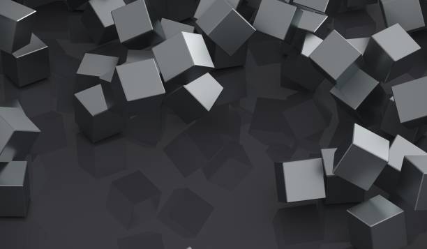 istock Abstract Pile Of Metal Cubes 909650654