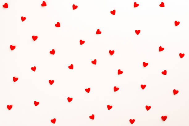 Background with red hearts. stock photo