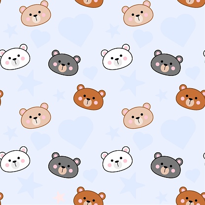 Seamless pattern for a boy