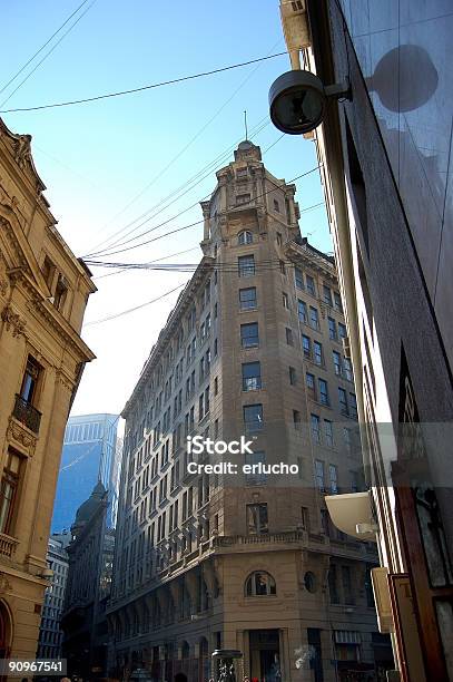 Old Financial Street In Santiago Stock Photo - Download Image Now - 1920, Architecture, Built Structure