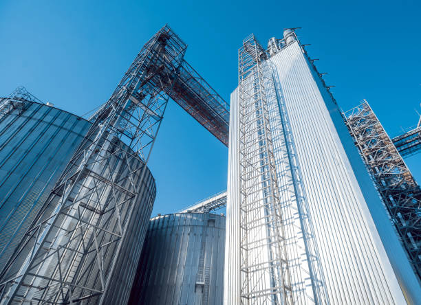 istock Modern silos for storing grain harvest. Agriculture. 909680076