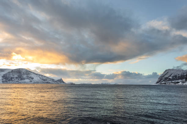 istock Winter landscape at Godoya Island, Alesund. Norway. 909688994