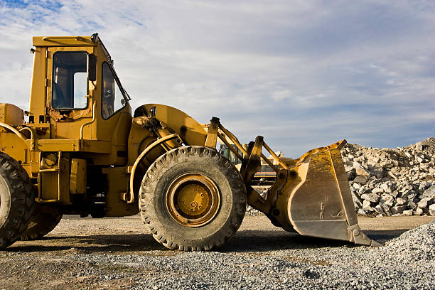 istock Construction Tractor on Site Working With Gravel 90969051