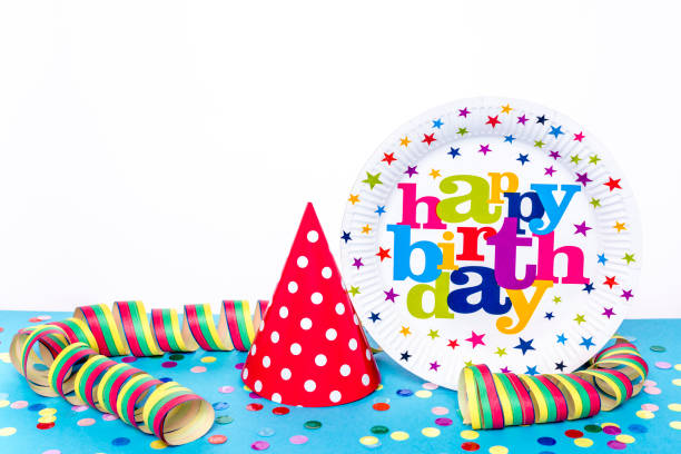 istock A Happy Birthday Plate and Birthday Hat 909692444
