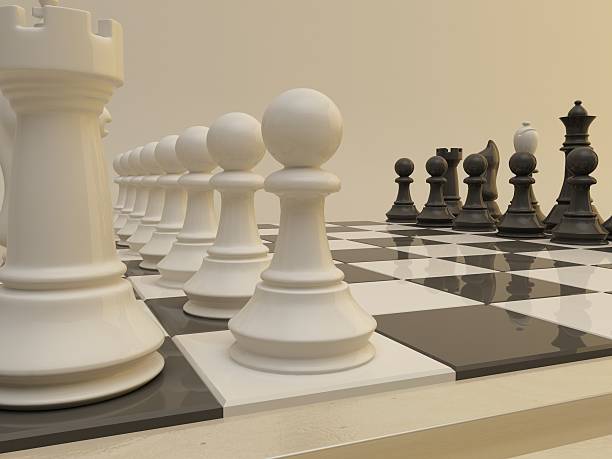 scacchi gioco - chess positioning strategy individuality foto e immagini stock
