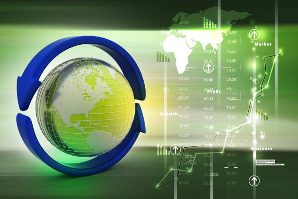 istock Earth with arrow circle around 909695564