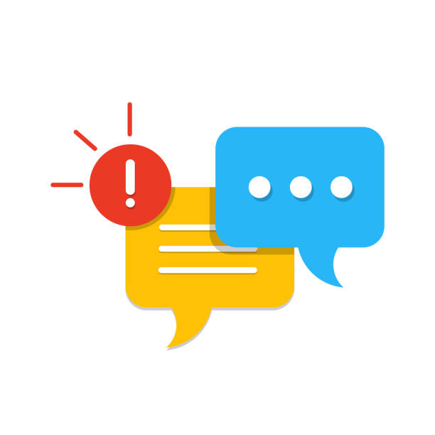 New Message, Dialog, Chat Speech Bubble Notification flat icon vector New Message, Dialog, Chat Speech Bubble Notification flat icon vector, eps 10 notification icon stock illustrations