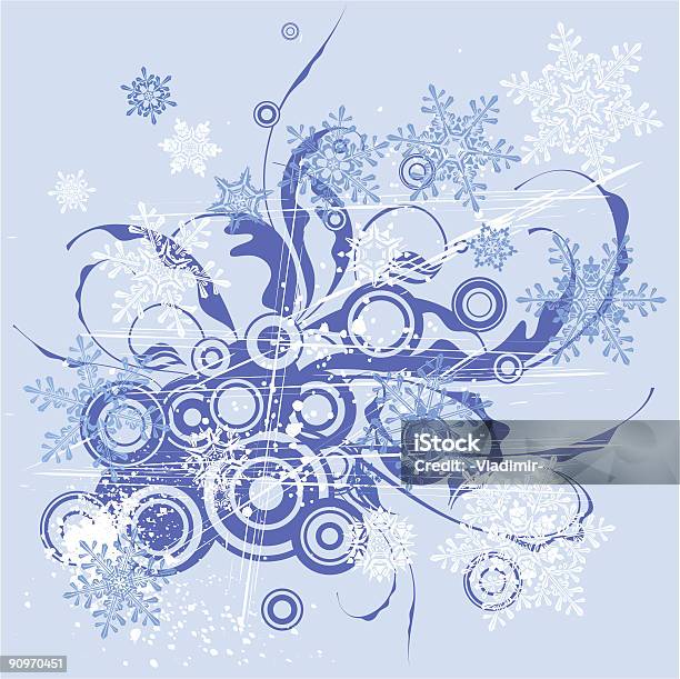 Blumenmuster Schneeflocken Stock Vektor Art und mehr Bilder von Abstrakt - Abstrakt, Bildhintergrund, Bildkomposition und Technik