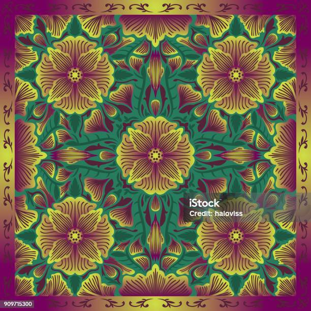 Pattern Shafran Scarf Pattern Stock Illustration - Download Image Now - Art, Balance ...