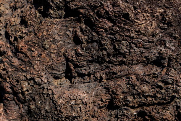 solidified volcanic lava texture - solidified imagens e fotografias de stock