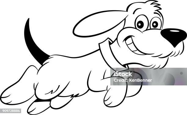 Cartoon Dog Leaping Stock Illustration - Download Image Now - Animal, Canine - Animal, Cartoon