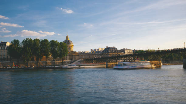 Pont des artes in Paris at sunset