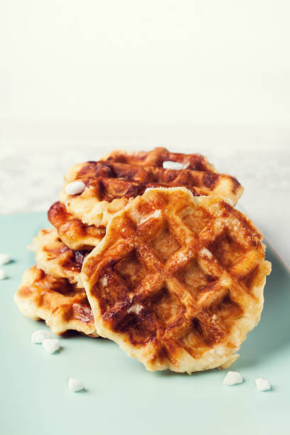 istock Homemade Belgian Liege or sugar waffles 909738906