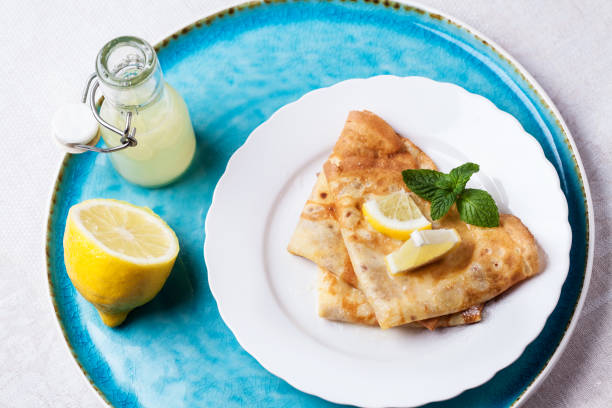 istock English-style pancakes with lemon and sugar 909742522