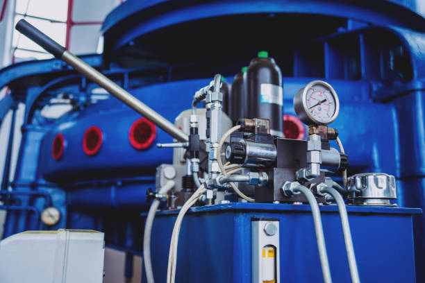 istock Turbine generators. Hydroelectric power plant. 909765190