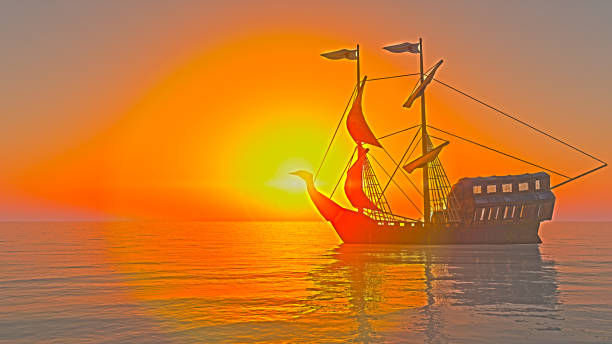 istock old ship in sea sunset 909765348
