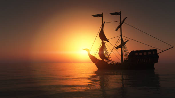 istock old ship in sea sunset 909765360