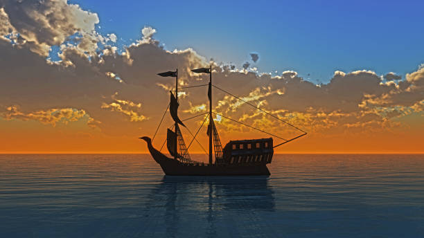 istock old ship in sea sunset 909765428