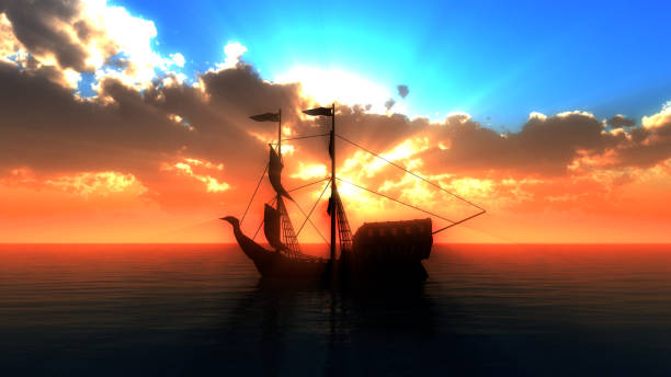 istock old ship in sea sunset 909765436