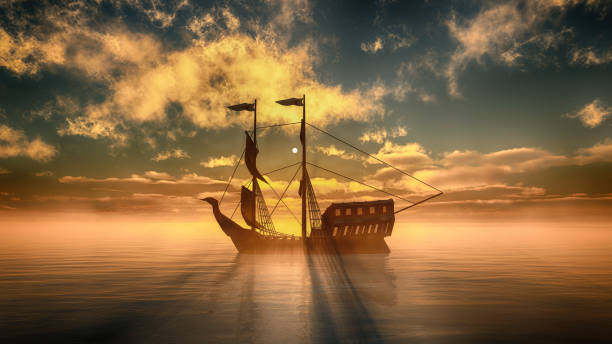istock old ship in sea sunset 909765438