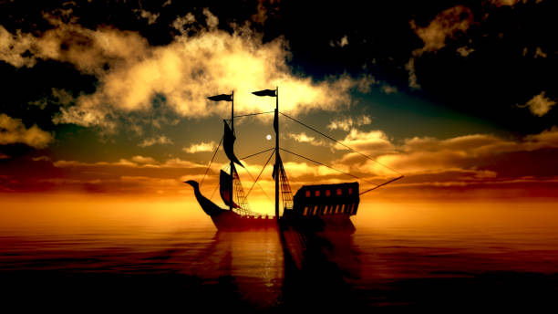 istock old ship in sea sunset 909765472