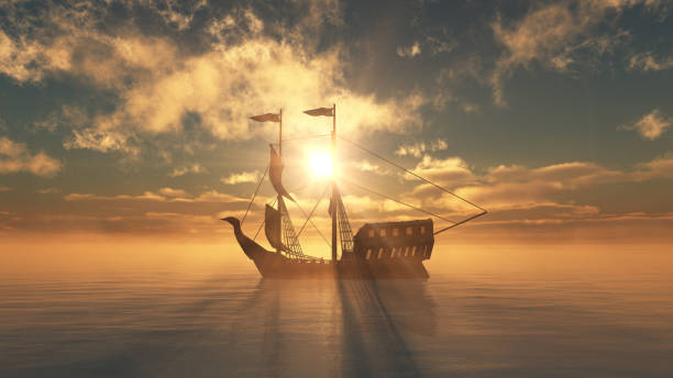 istock old ship in sea sunset 909765476
