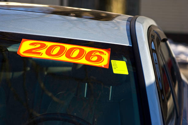 Used 2006 Model Automobile on Car Dealership Lot