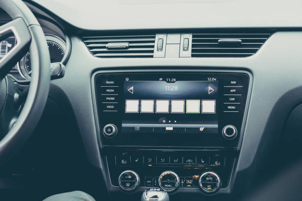 istock Interior of a new car. 909772540