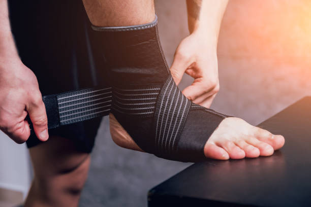 istock A street fighter puts elastic bandages. 909786172
