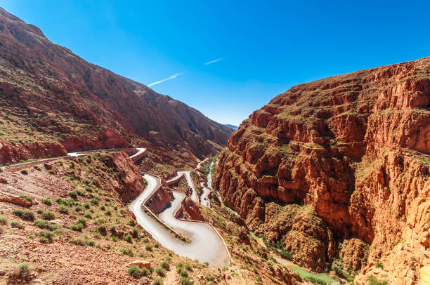 istock Narrow serpentine by Dades gorge in Morcco 909786514