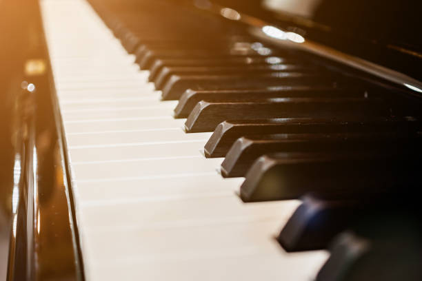 istock Piano keyboard background musical instrument 909805970