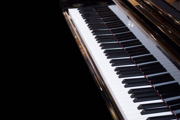 istock Grand Piano keyboard background musical instrument 909805976